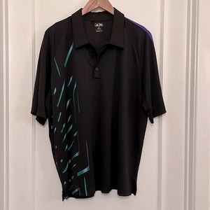 Mens black adidas golf polo shirt